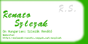 renato szlezak business card