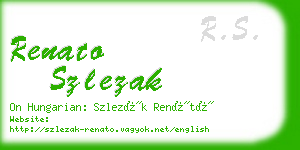 renato szlezak business card